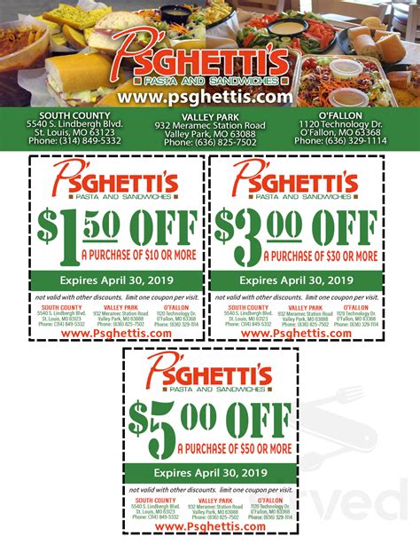 psghettis south county coupons